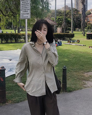 Embossed striped shirt