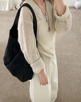 [A must-have for those who carry a lot of belongings] Suede Big Tote Bag/Shoulder Bag