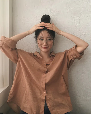 Natural Fit Striped Border Shirt