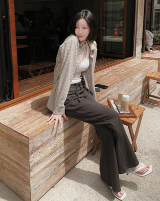 Modal-like bootcut training pants