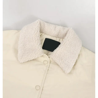 Teddy Bear Boa Collar Down Jacket