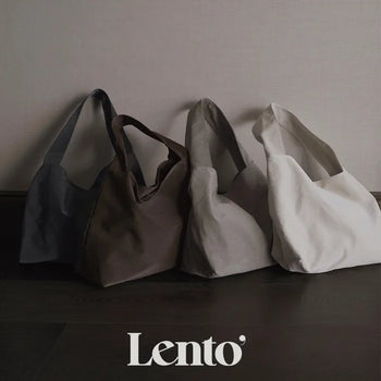 #LENTO. Cracker Leather Shoulder Bag