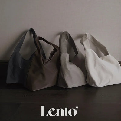 #LENTO. Cracker Leather Shoulder Bag