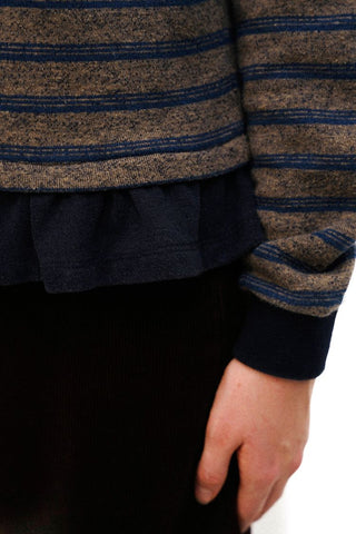 [Moromoro2] Tencel Linen Striped  Sweatshirt/Pants