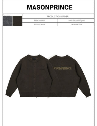 MASONPRINCE Button-Up Cardigan