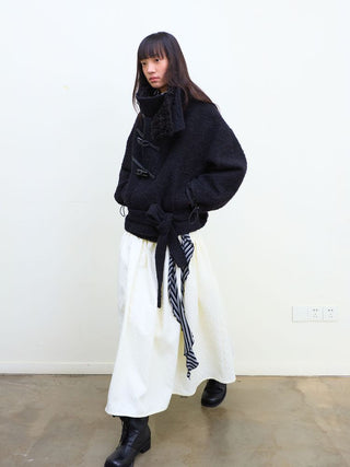 [NeverSeez] Boucle Toggle Short Coat