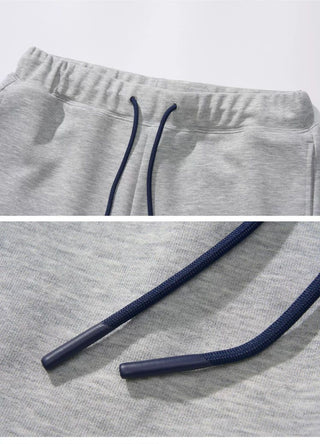 [Monterest] Drawstring Logo Embroidered Sweat Shorts