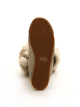 [Moromoro2] Furry Ball Patchwork Leather Boxing  Boots