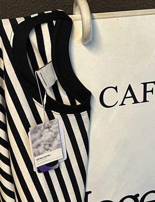 SUPIMA COTTON. Striped Long Sleeve Tee (High Q)