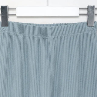 Pleated semi-bootcut pants