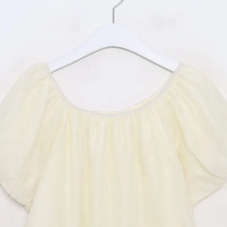 Chiffon shirred blouse
