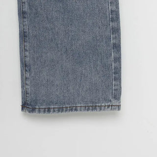 Straight denim pants