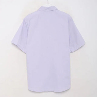 Cotton color short-sleeved shirt