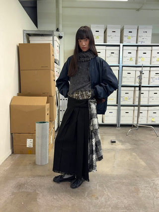 [NeverSeez] Tassel Pleated Skirt