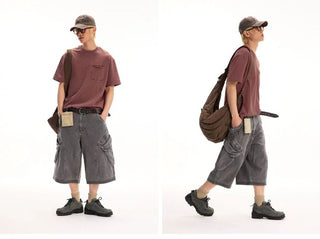 [Monterest] Speckled Yarn Workwear Pocket Tee