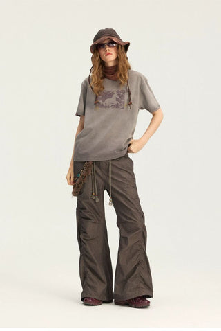 [Monterest] Washed Pleated Wide Leg Pants