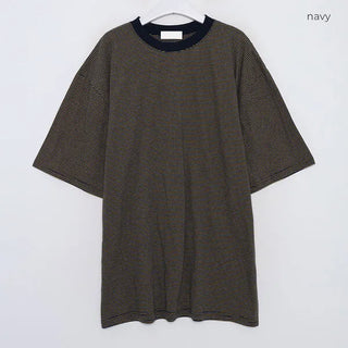 Striped oversized short-sleeved T-shirt