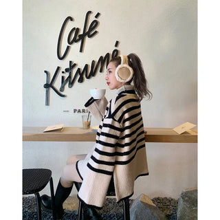 Turtleneck Slit Knit