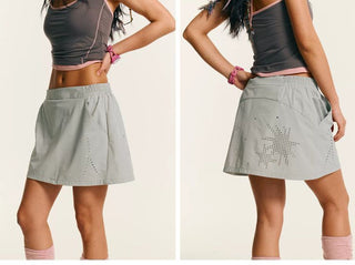 [Monterest] Quick-Dry Outdoor Skort with Totem Print