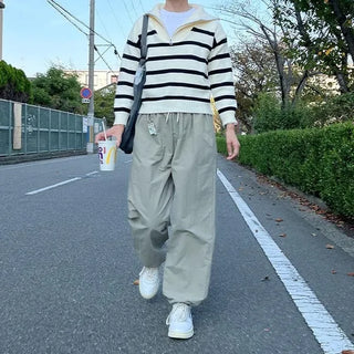 String wide pants