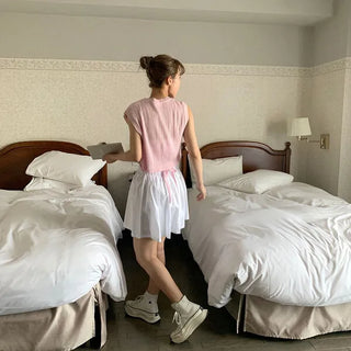 A-line cotton flared skirt