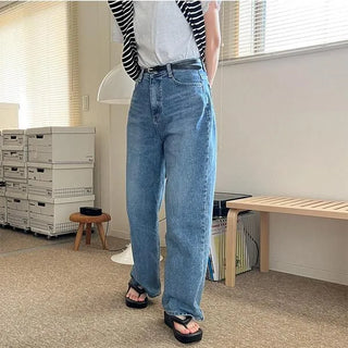Loose wide denim pants