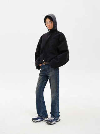 [MASONPRINCE] Boxy-Fit Hooded Padded Work Jacket