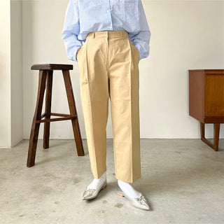 Pintuck Cotton Pants