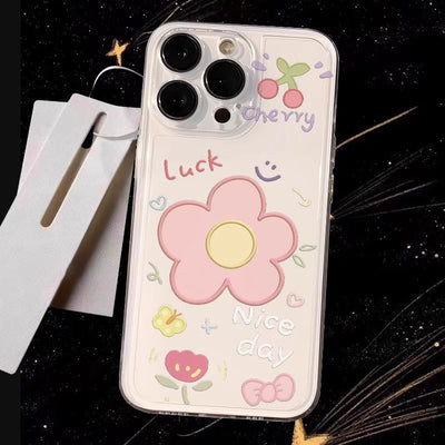 Checkered Love Premium Puff Case Suitable for iPhone 15