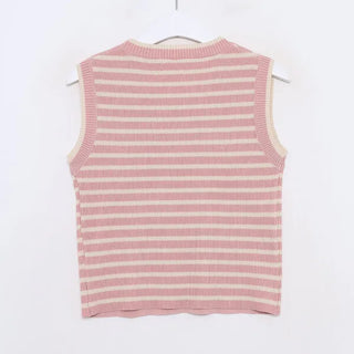 Striped Sleeveless Knit