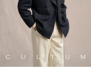 [CULTUM] 1930s Wool Herringbone Double Breasted Blazer