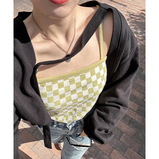 Checked camisole