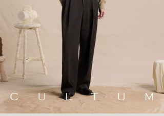 [CULTUM] Relaxed Fit Cotton Knit Polo Sweater