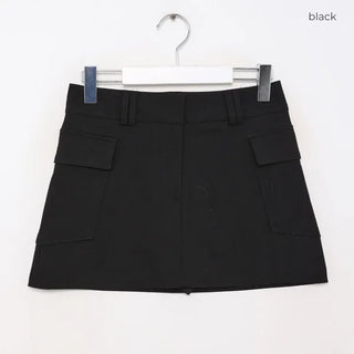 Side pocket mini skirt