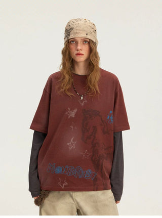 [Monterest] Washed Horse Sketch Print Tee
