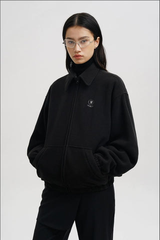 [MASONPRINCE] Embroidered Fleece Collar Jacket
