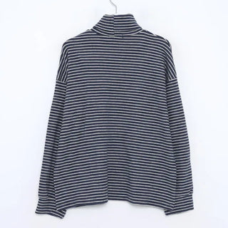 Striped turtleneck sweatshirt