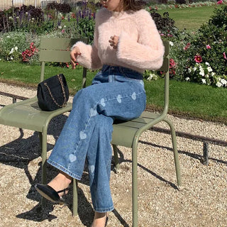Faux fur cropped knit