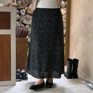 Sia Flower Long Skirt