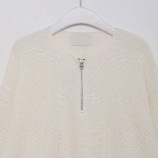 Round half-zip knit