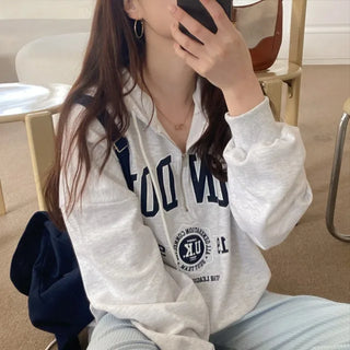 Half-zip oversized hooded parka