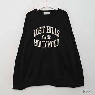 Brushed fleece lettering sweatshirt