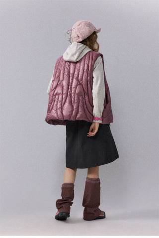 [Monterest] Irregular Quilted Down Vest
