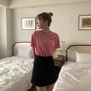 Heart embroidered T-shirt