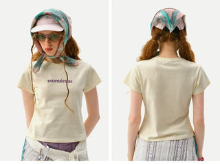 [Monterest] Slim Fit Logo Crewneck T-Shirt