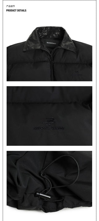 MASONPRINCE Leather Collar Down Jacket