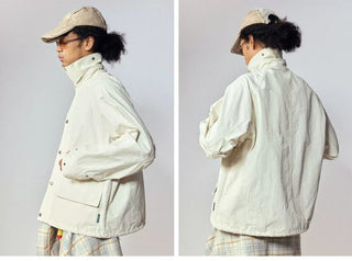 [Monterest] Corduroy Collar Multi-Pocket Field Jacket
