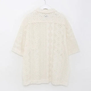 Lace half-sleeve shirt