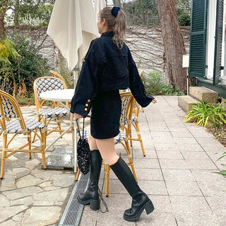 Cotton cropped jacket