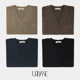 Muffin Cropped V-Neck Knit Cardigan